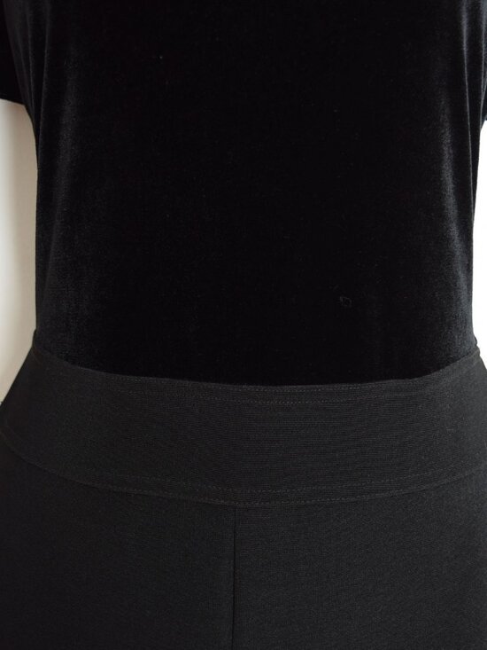 vintage 90s jumpsuit black velvet knit short slv funnel neck pantsuit romper M - Picture 4 of 8